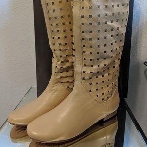 Pilar Abril Alda Leather Boot Women's Size 7.5